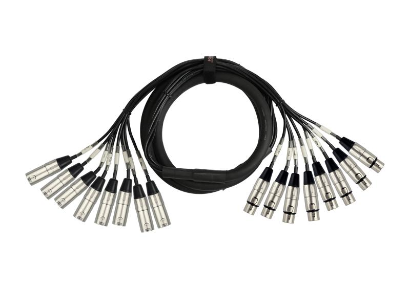 Kirlin MTN815-10BK meeraderige kabel 8 XLR M XLR F Mon