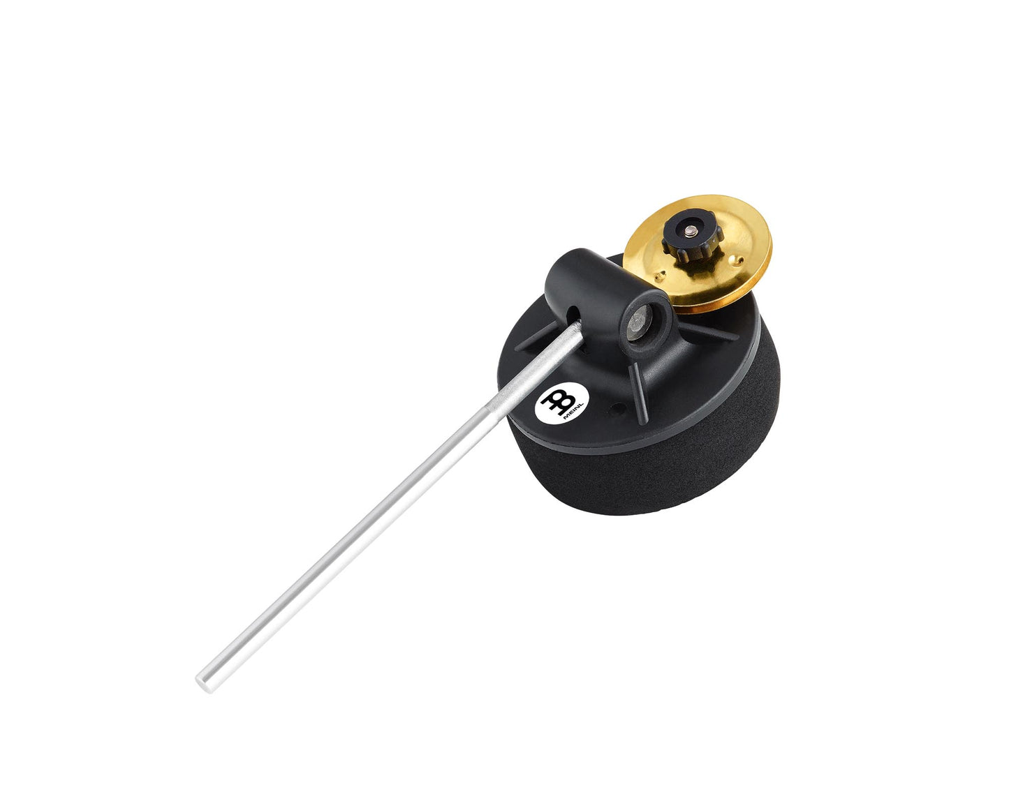 Batte mousse pour pédale cajon, avec cymbalettes en laiton
