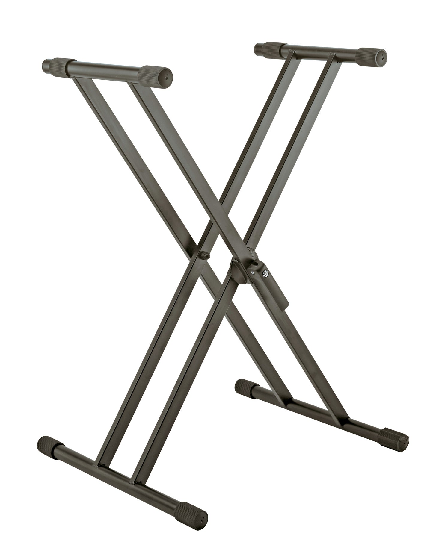 Support clavier"Rick" double X, en acier, hauteur de 594 mm à 946 mm, poids supporté 50 kg, profondeur 350 mm, 5.8 kg, noir