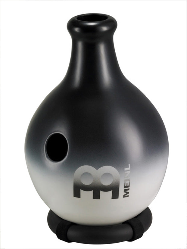 Ibo Drum Liquid, fibre de verre résistante, ouverture pour microphone, avec support caoutchouc, blanc et noir