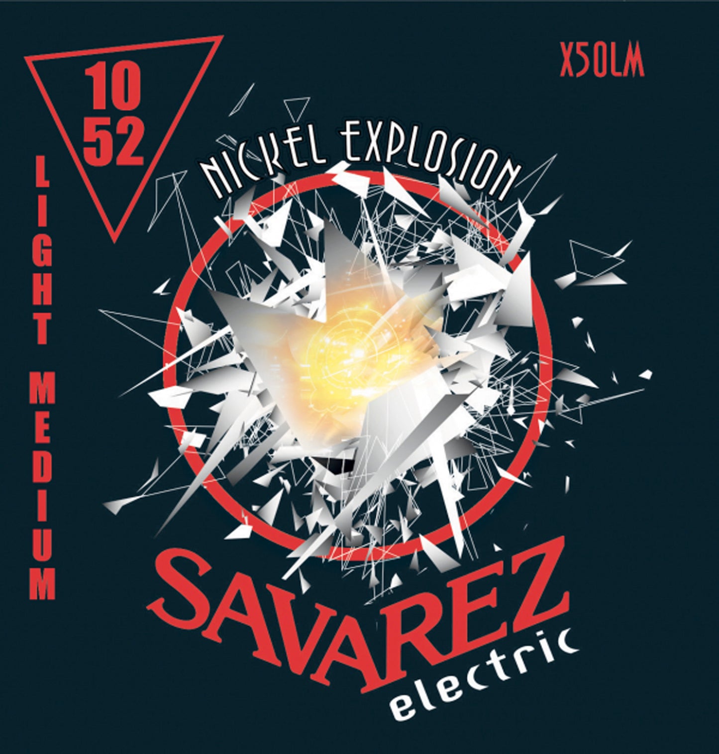 Jeu Ʃlectrique Nickel Explosion, tirant light medium (10-13-18-30-42-52), filƩ mƩtal plaquƩ nickel