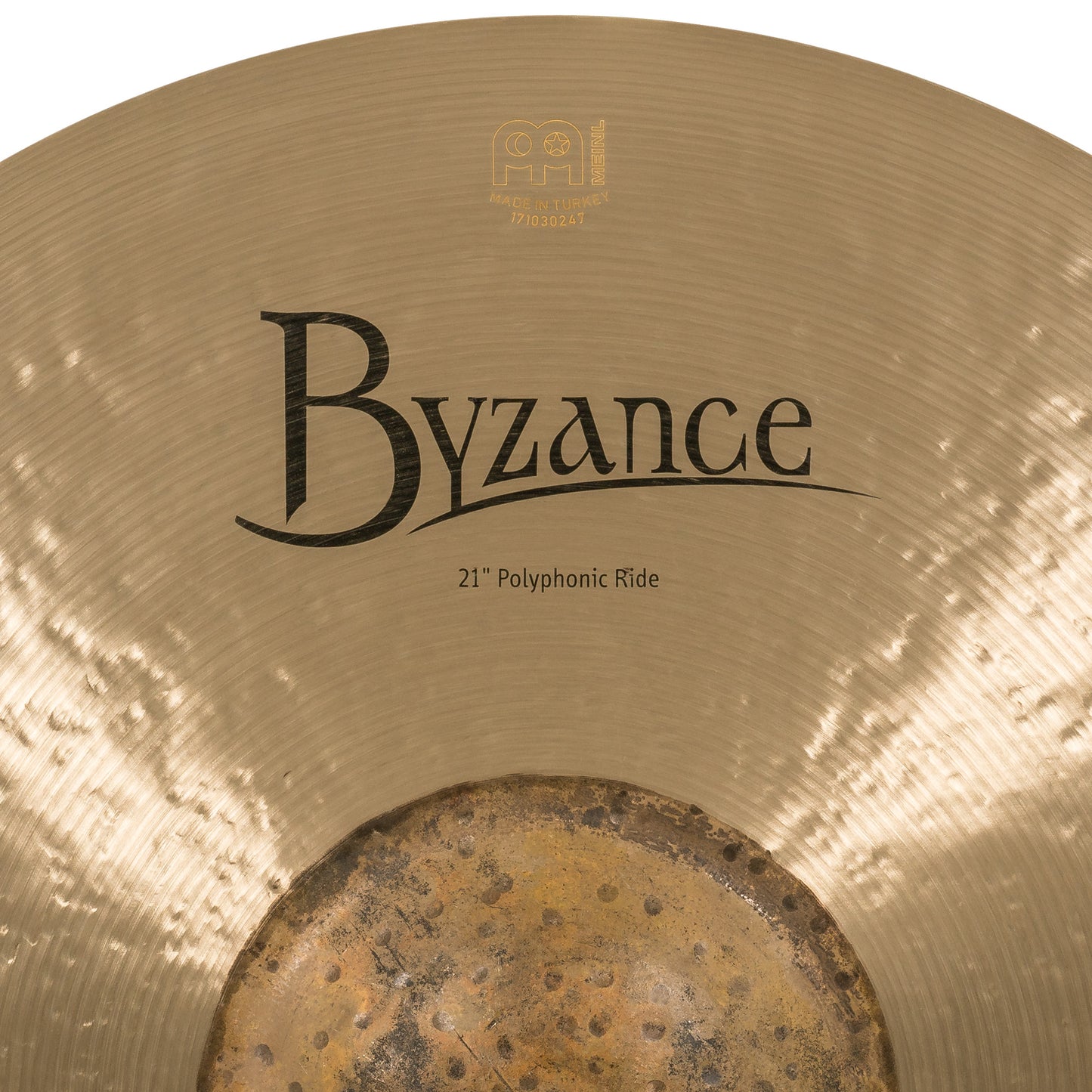 RIDE MEINL BYZANCE 21" POLYPHONIC, MEDIUM, ALLIAGE BRONZE B20, MARTELĆ A LA MAIN, FINITION TRADITIONNELLE