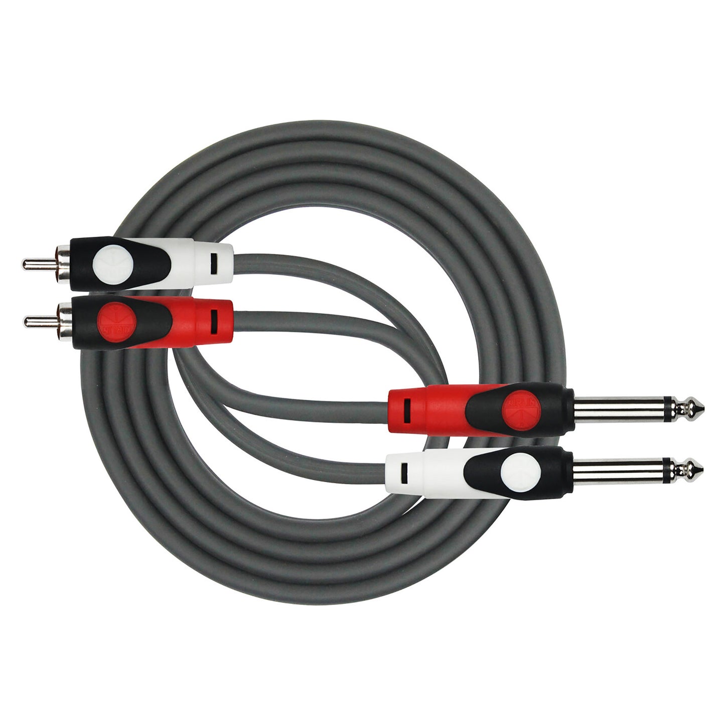 CĆ¢ble patch LIGHT GEAR 2x RCA/2x Jack mono, 3 mĆØtres, noir