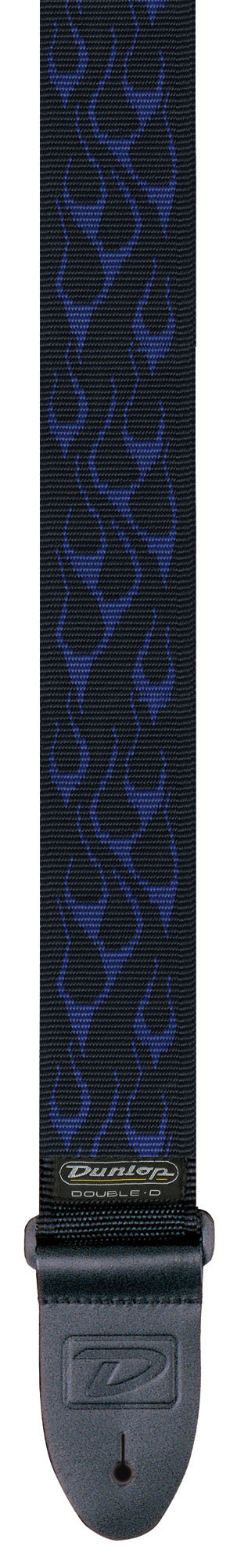 Courroie nylon modĆØle FLAMME, largeur 5 cm, noir et bleu