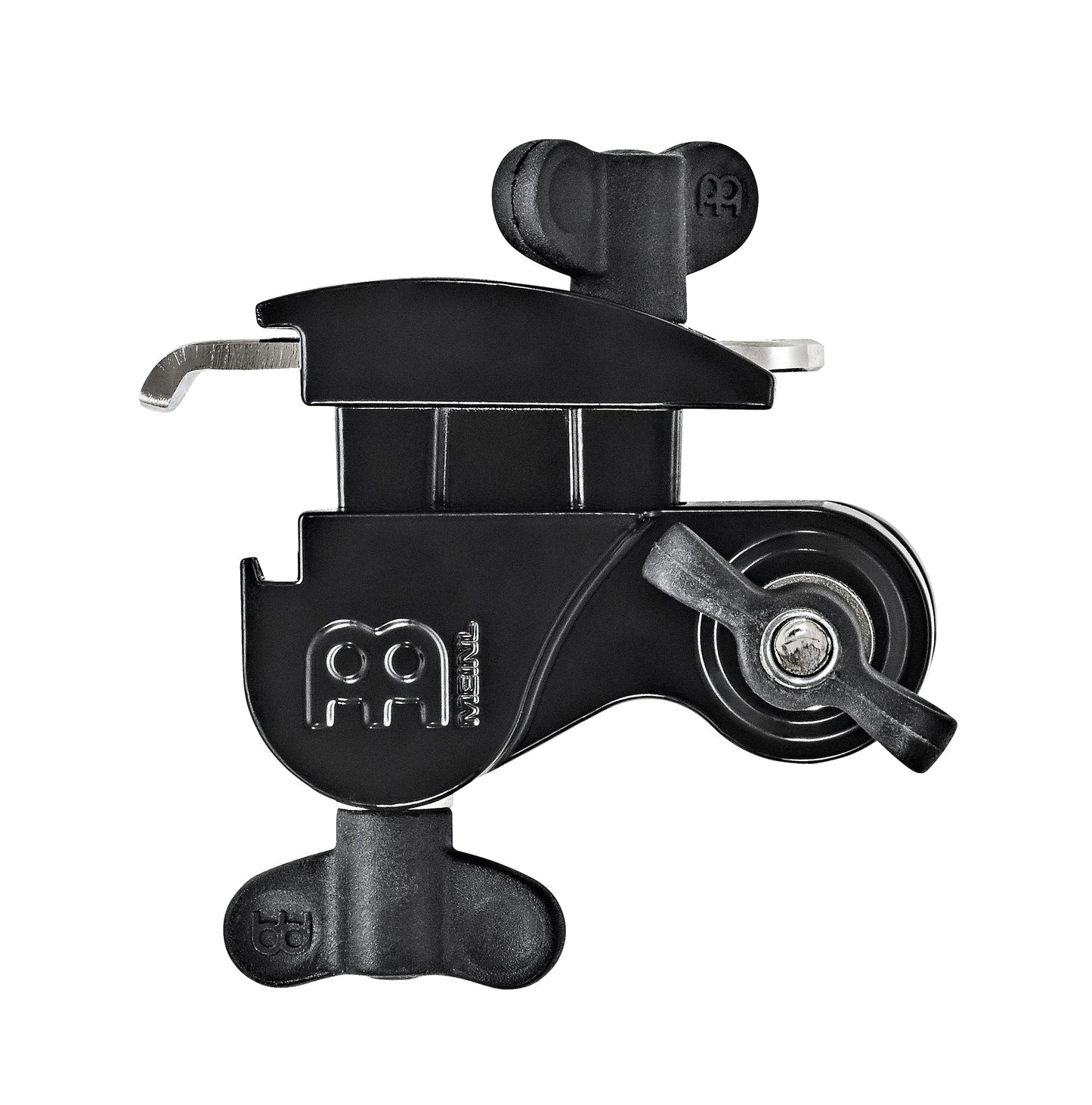 ATTACHE MEINL PERCUS SUR CERCLE, ACIER MOULE, NOIR POUDRE, 360° DE ROTATION 3/8