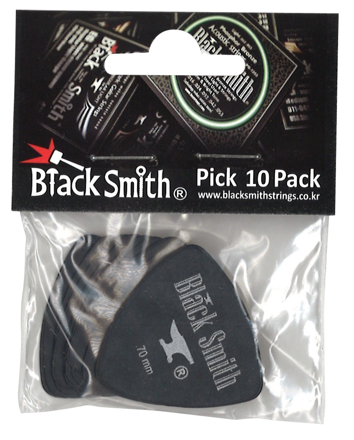 Sachet de 10 médiators Carbon Triangle Medium 0.7 mm, noir