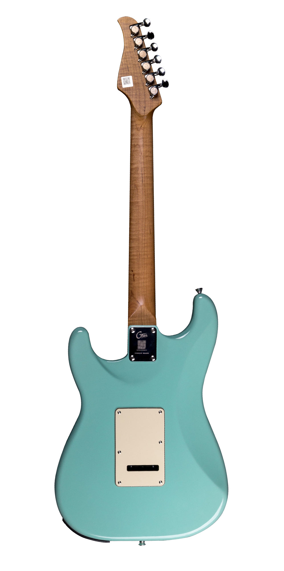 GTRS P801, corps aulne, manche Ʃrable flammƩ torrƩfiƩ, touche Ʃrable, micros et processeur GTRS, mint green