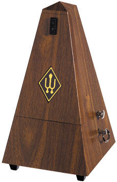 Métronome modèle Maelzel plastique, avec sonnerie, noyer