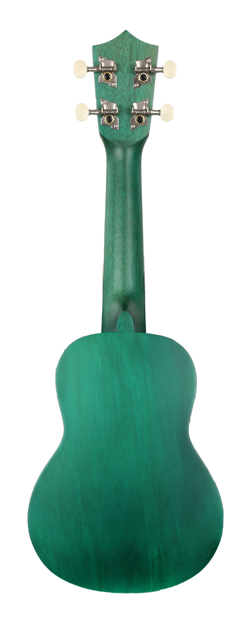 Ukulélé Soprano, table agathis, fond & éclisses agathis, manche okoume, touche noyer, avec housse, vert
