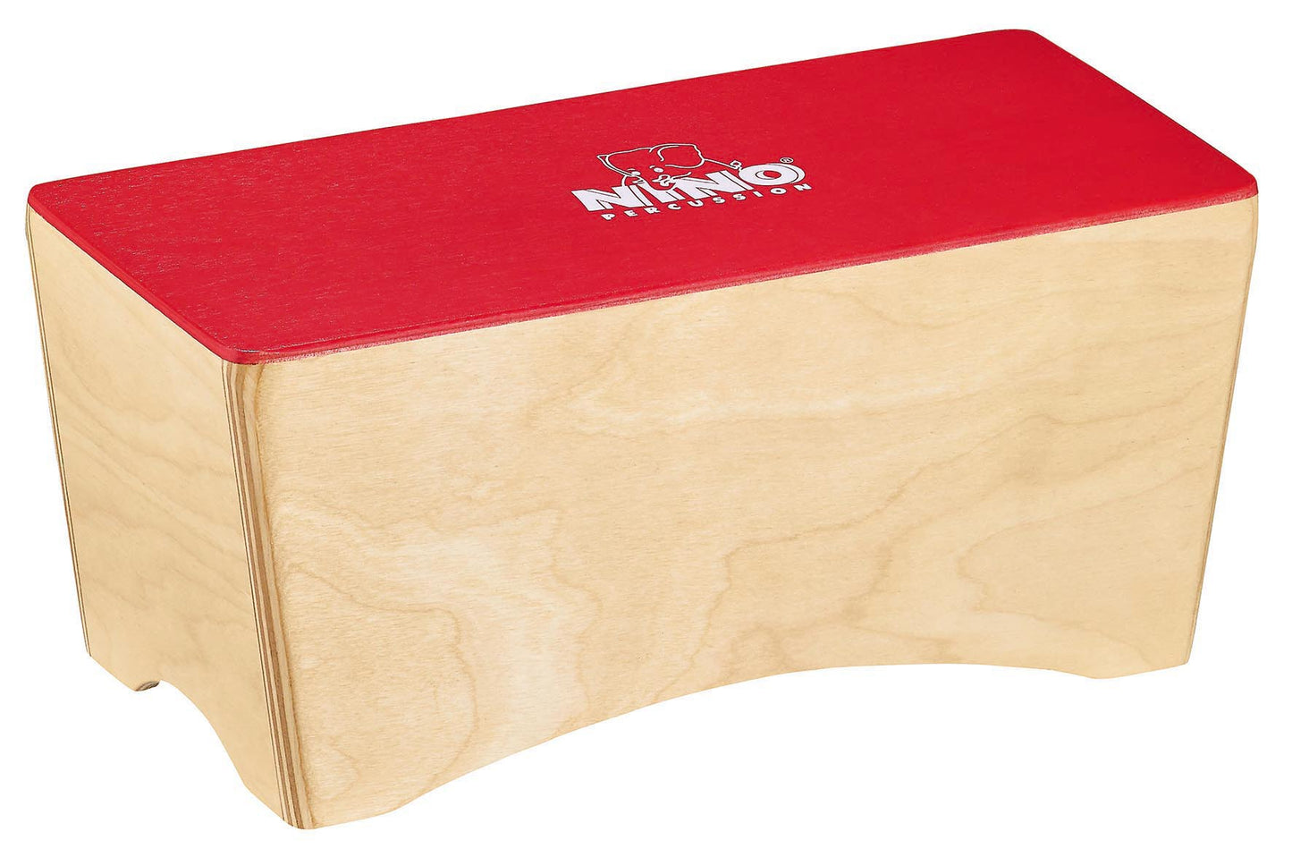 Bongo Cajon, bouleau, deux surfaces de frappe, naturel et rouge