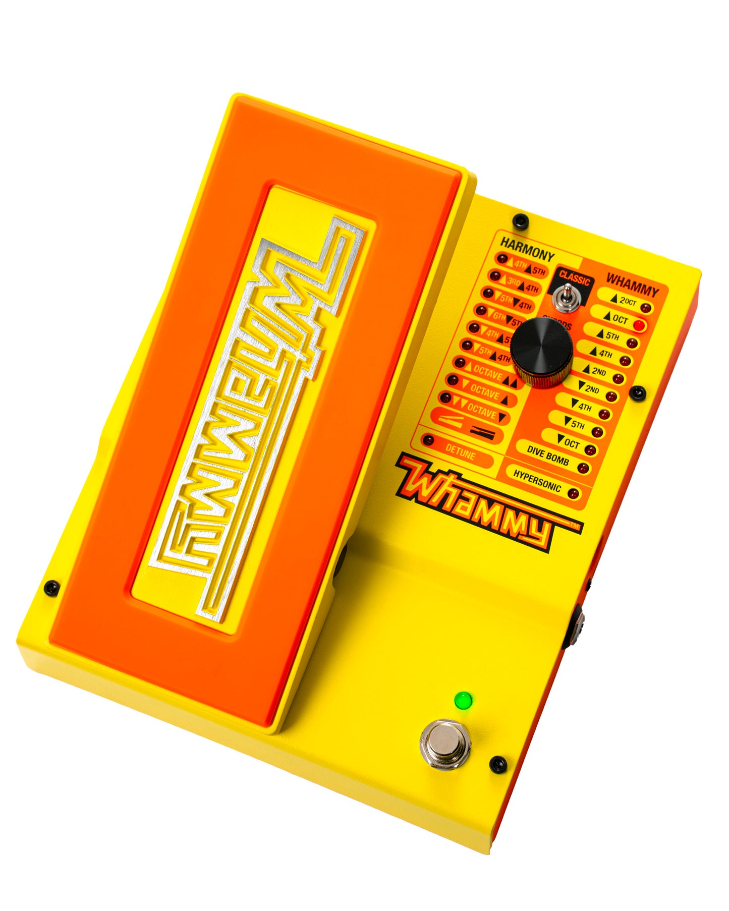 Pédale WHAMMY-MNEON, harmoniseur pour guitare et basse, version signature MonoNeon, mode Hypersonic, jaune et orange néon