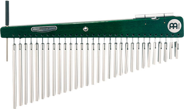 Chimes Luis Conté 60 barres, double rangs, alliage aluminium anodisé argenté, hautes fréquences, vert