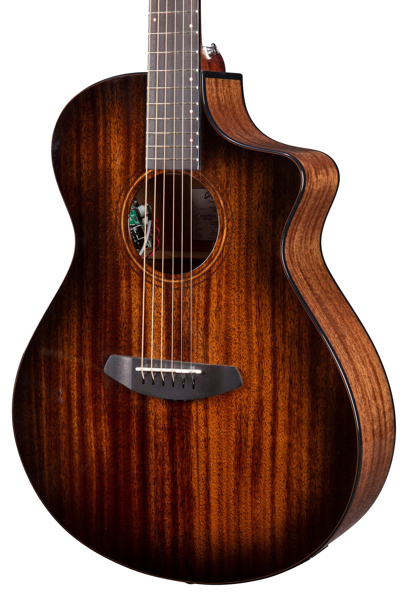 WILDWOOD PRO CONCERT SUEDE CE, pan coupƩ, table acajou massif, f/e acajou massif, EQ Fishman Flex Plus-T, housse