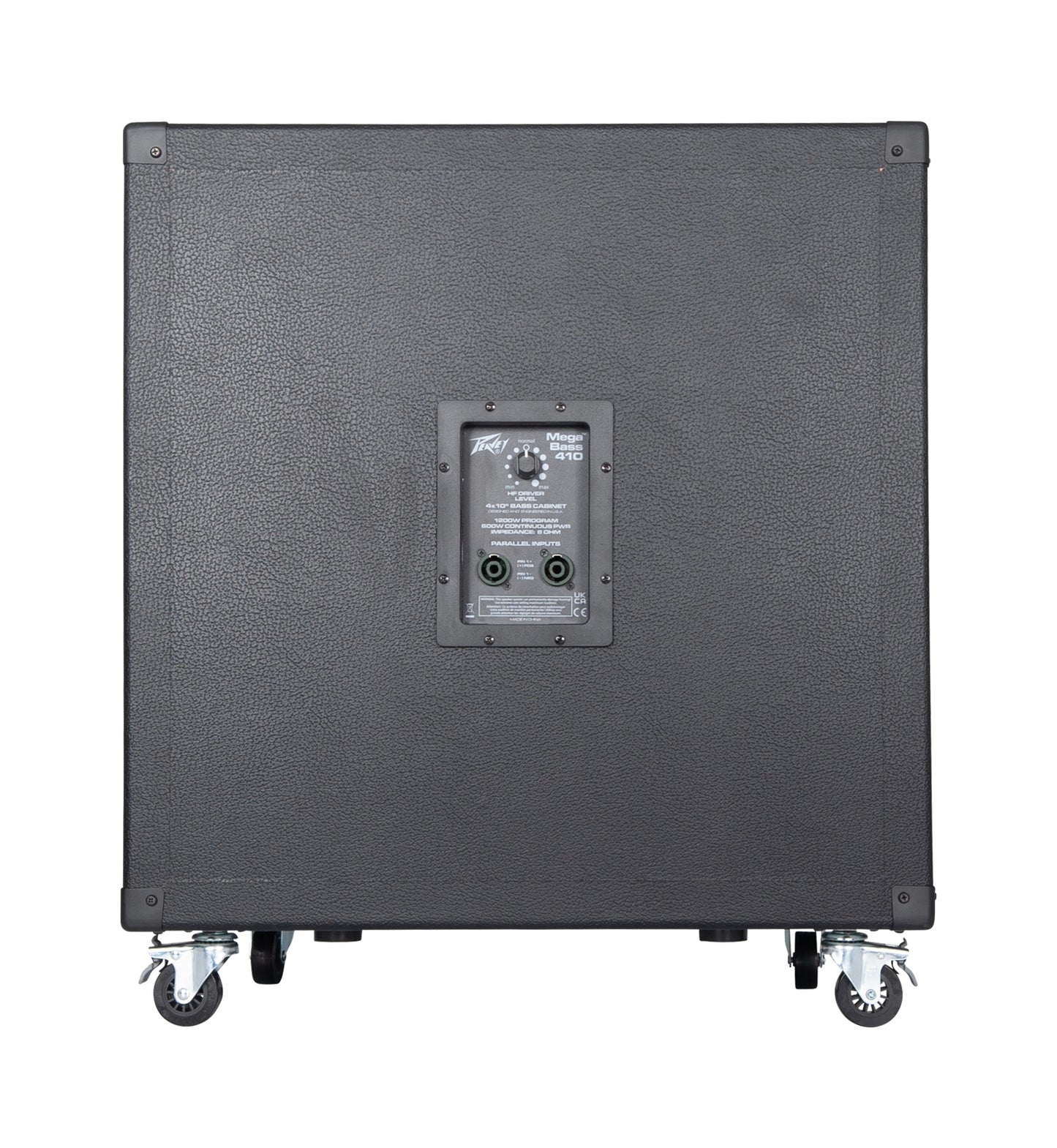 Enceinte basse amplifiée Megabass 410, 600W, HP 4x 10", HP Peavey Custom Design Ceramic, finition noir