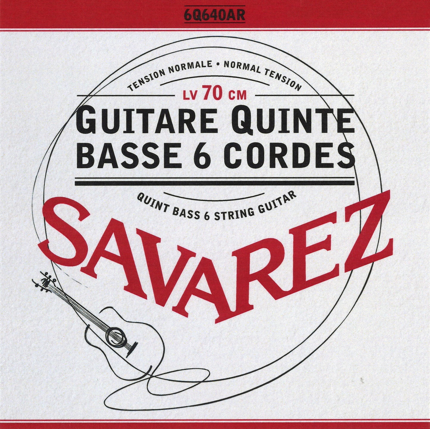 Jeu classique pour guitare quinte basse 6 cordes, corde vibrante 70 cm