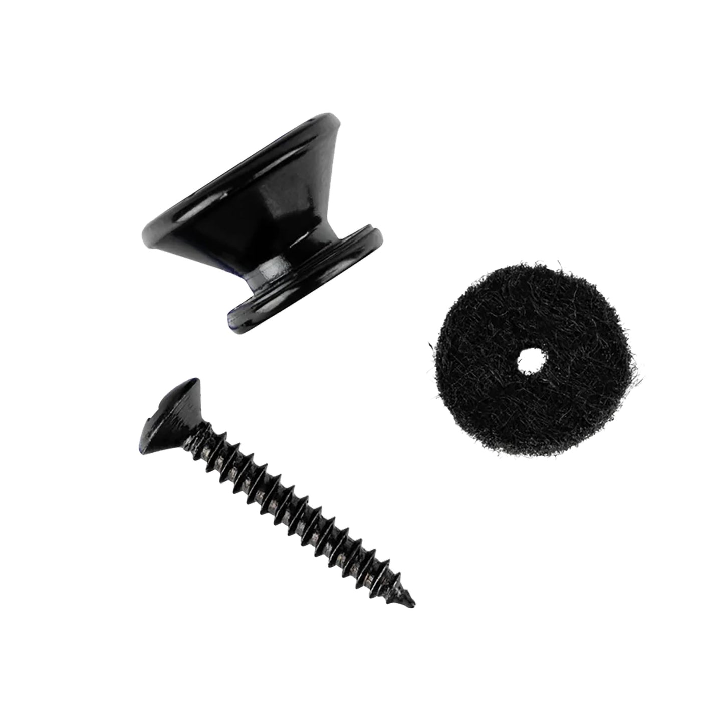 OSTP2-BK, paire d'attaches-courroie Ortega, avec feutrines et vis, noir