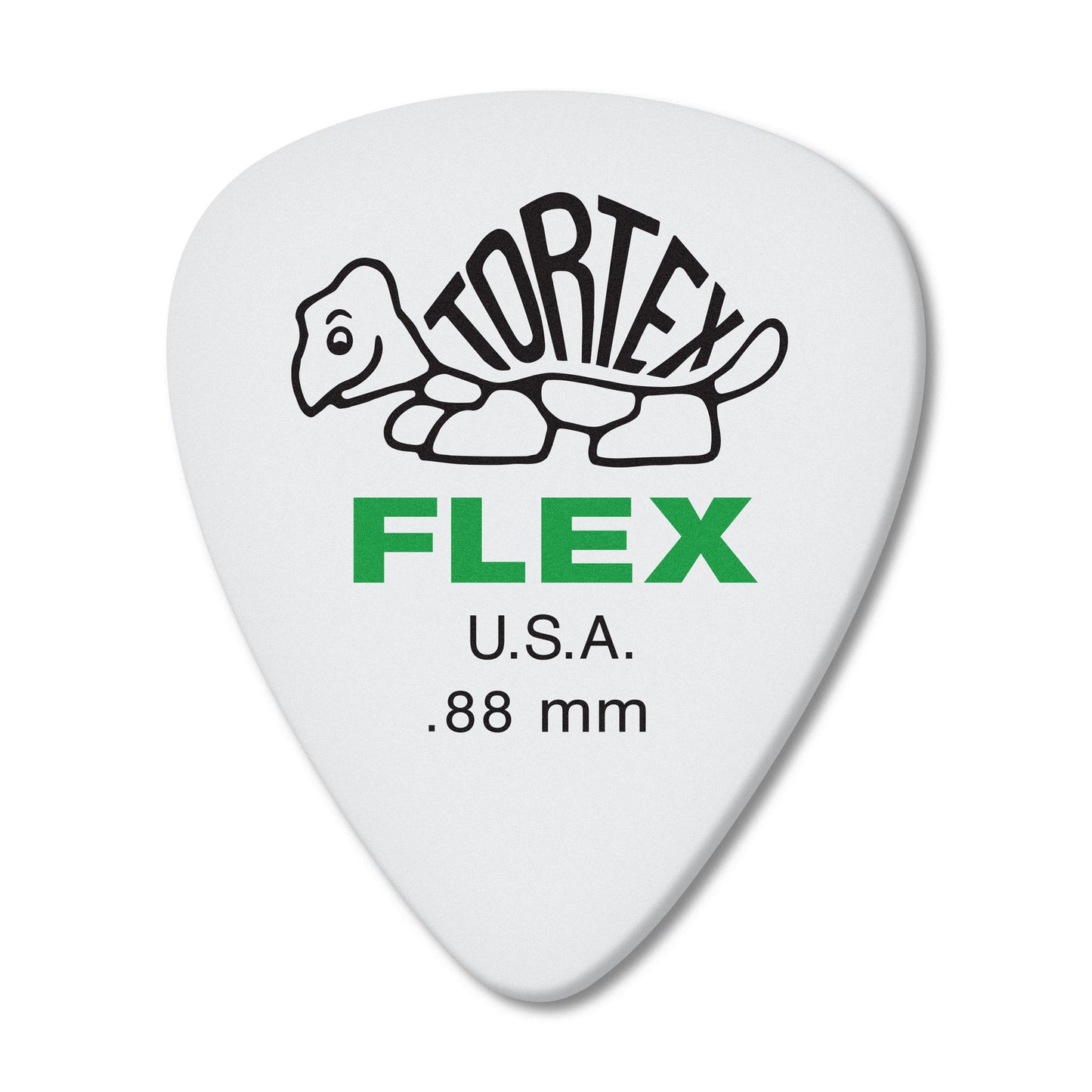 Sachet de 12 mƩdiators TORTEX FLEX STANDARD 088 (blanc, logo vert)