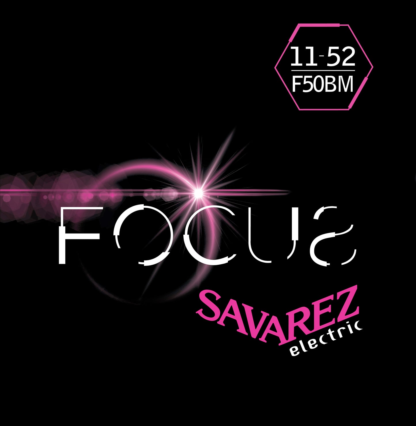 Jeu électrique Focus, tirant medium (11-14-18-30-42-52), filé rond sur âme hexagonale