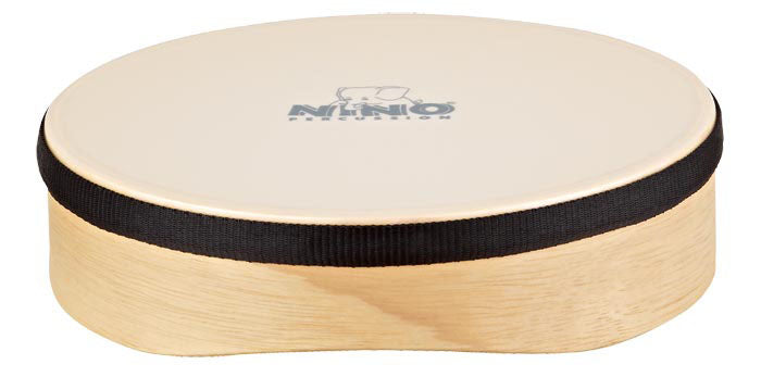 Tambourin bois 10", peau plastique, naturel