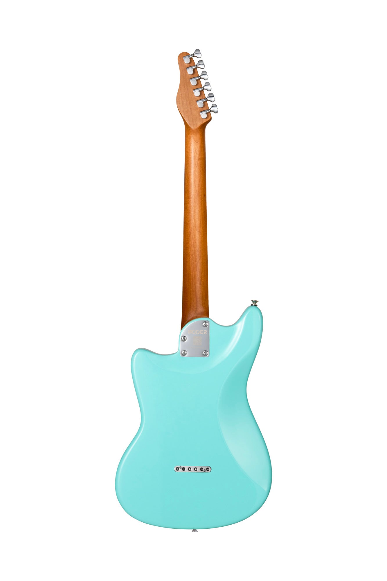 MOOER MLT10, short scale, corps peuplier, manche érable torréfié satiné, touche palissandre, diapason 610 mm, bleu, avec housse