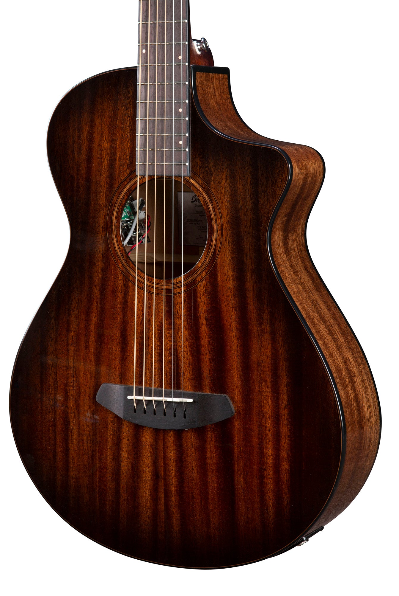 WILDWOOD PRO CONCERTINA SUEDE CE, pan coupƩ, table acajou massif, f/e acajou massif, EQ Fishman Flex Plus-T, housse