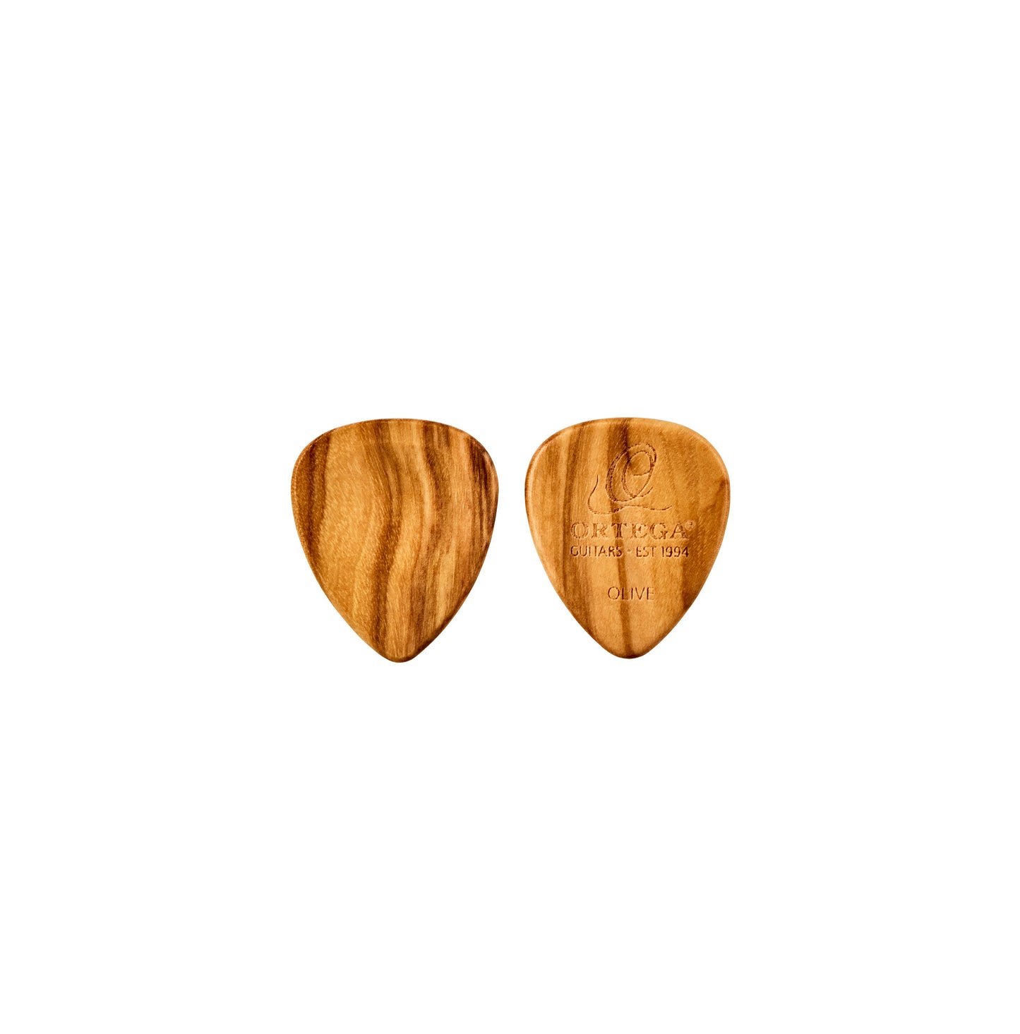 Set de 2 médiators en bois d'olivier, épaisseur 2.5 mm