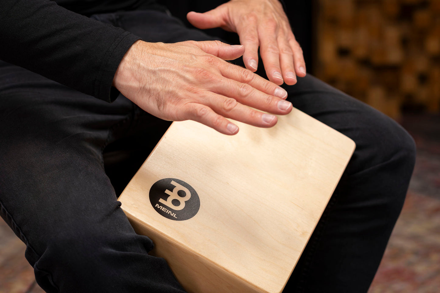 Boxito Meinl série Bongo/Cajon en zebrano exotique et bouleau baltique, instrument réversible 1 côté bongo et 1 côté cajon