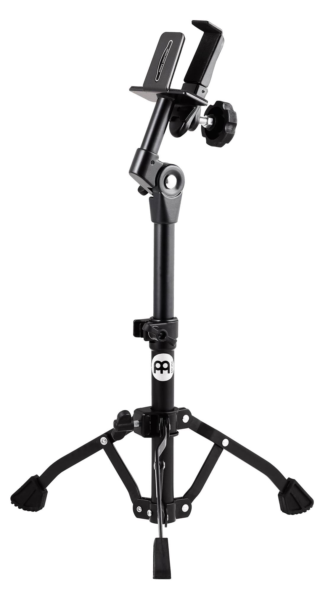 Support bongos taille cajon, pour tous bongos, trƩpied, inclinaison et hauteur ajustables (58-75cm), noir poudrƩ