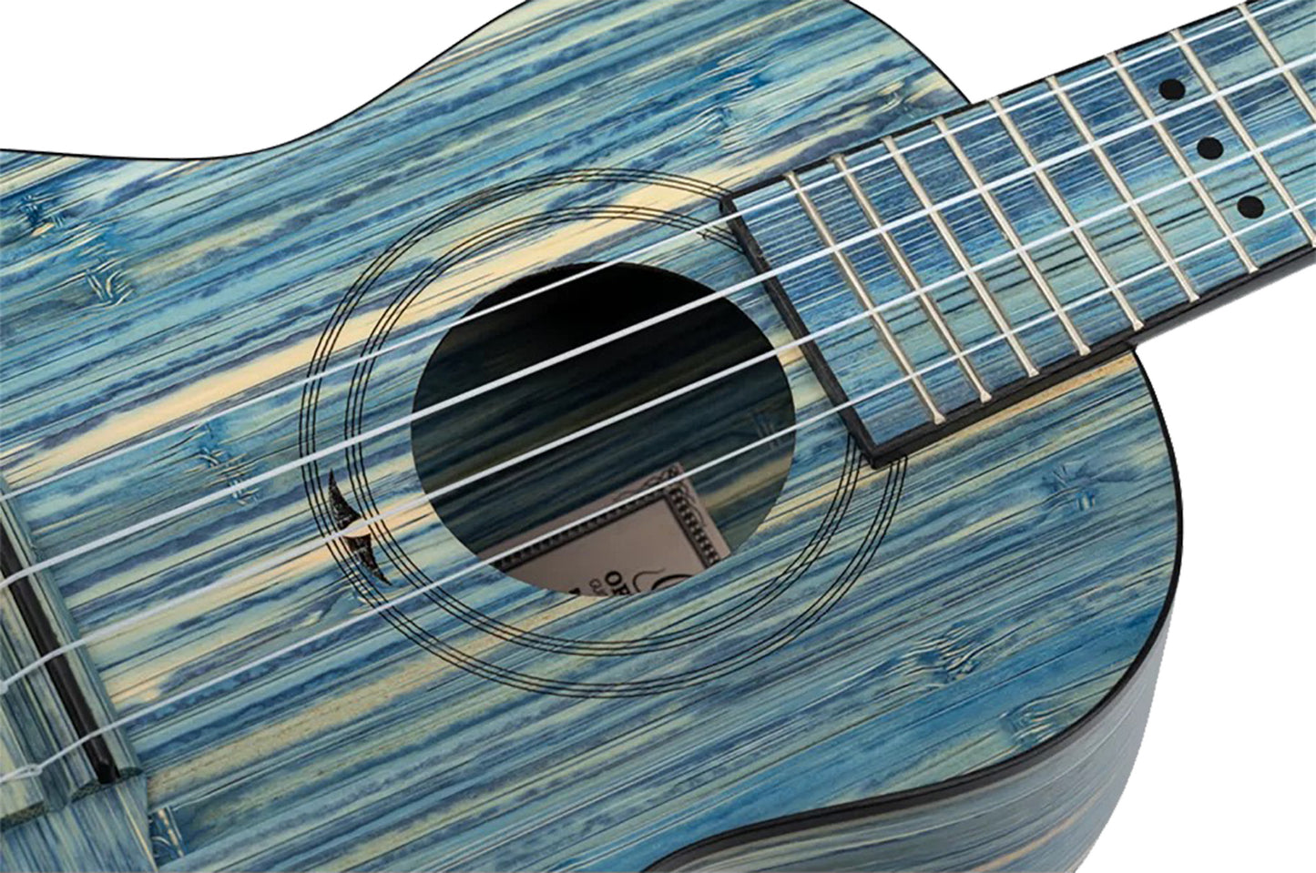 RUSWB-CC, modèle Concert, table bambou massif, fond et éclisses bambou massif, manche bambou, housse, stone washed satiné