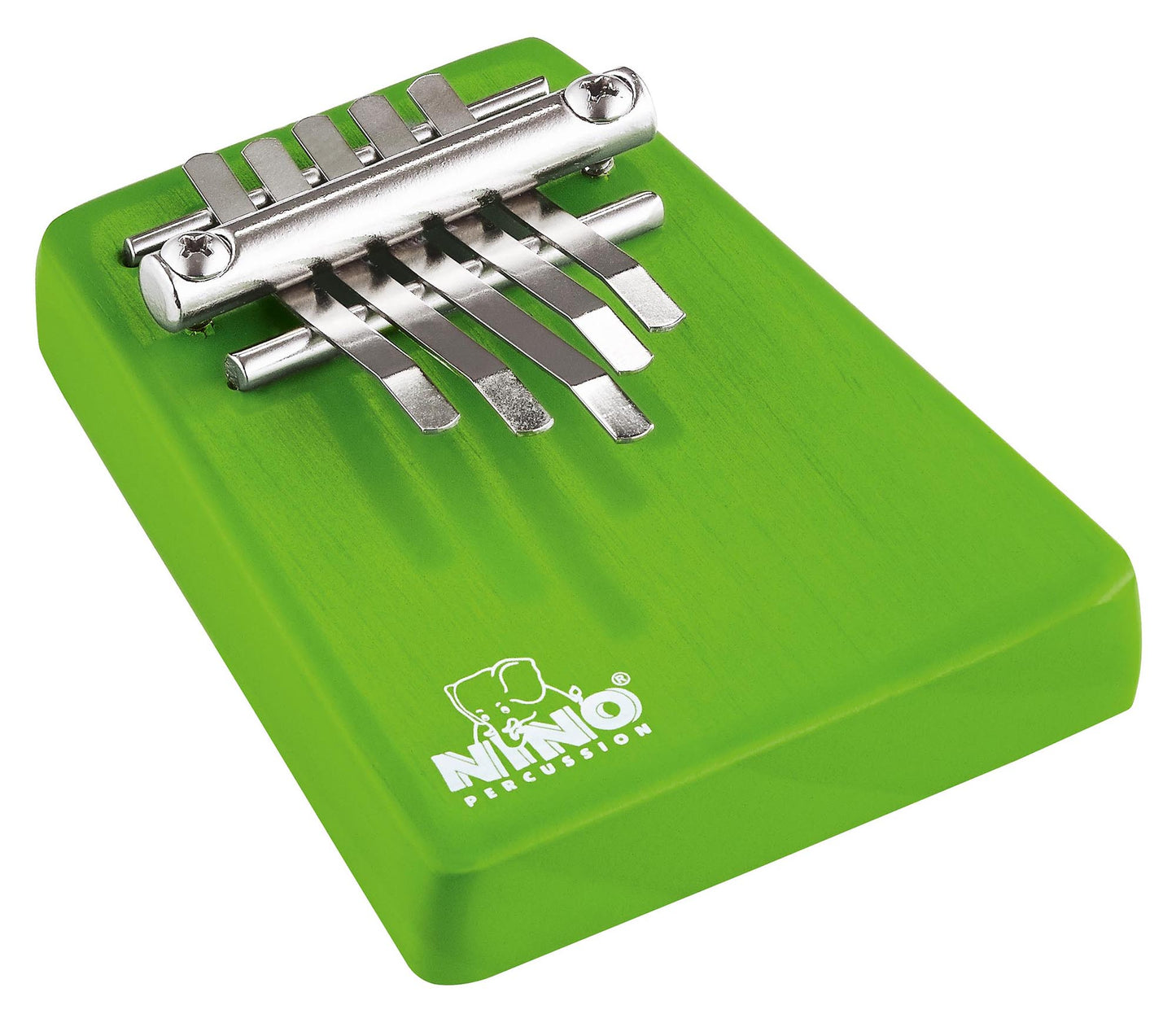 Kalimba, corps en pin, 5 notes, vert