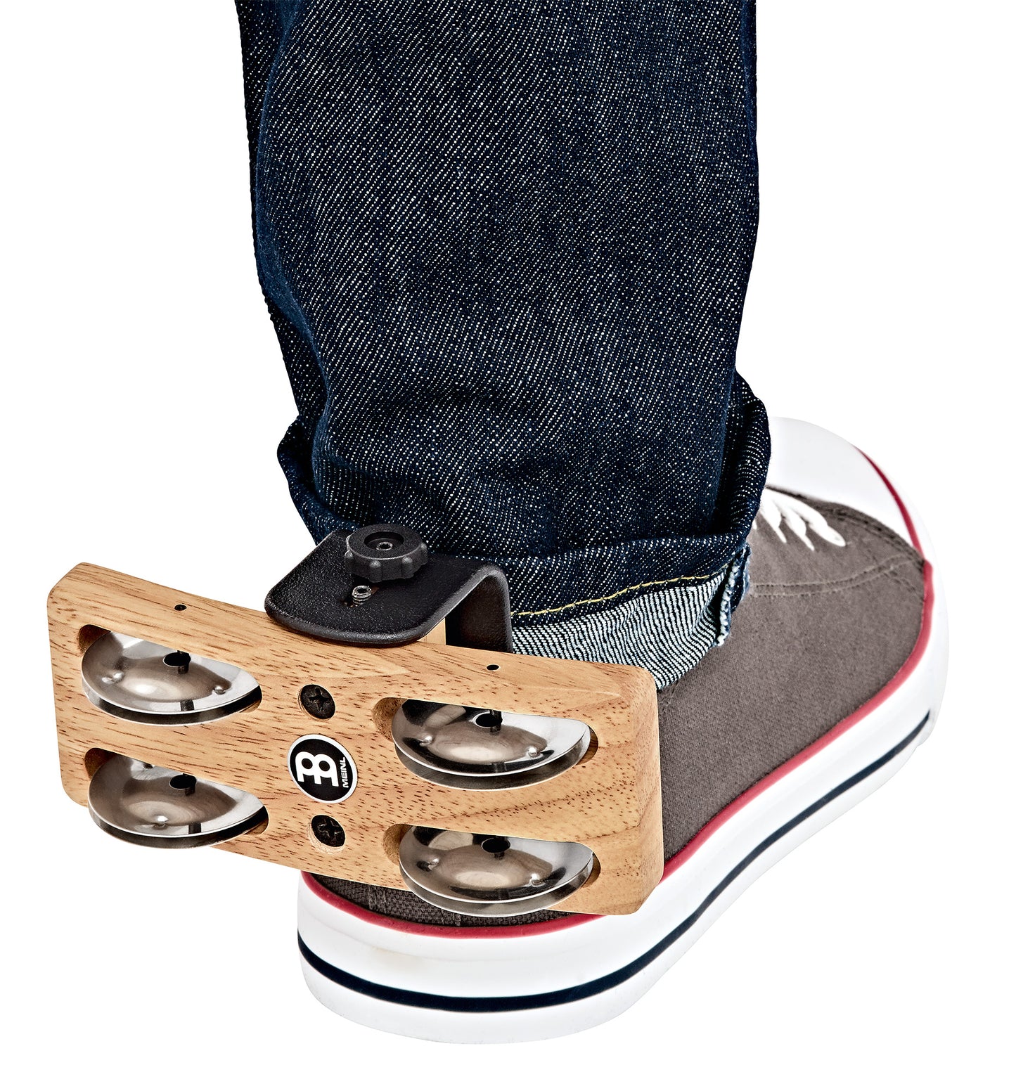 SHAKER CHEVILLE, SIAM OAK, CYMBALETTES ACIER, BRAS TYPE"CHAUSSE-PIED" Ć INSĆRER DANS LA CHAUSSURE, DERRIĆRE LE TALON, NOIR