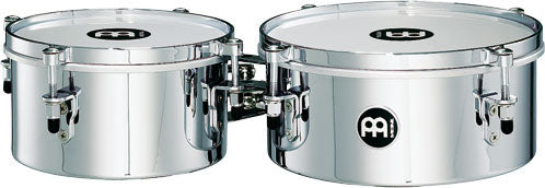Jeu mini timbales Marathon 8 & 10", fƻts acier, avec attache solide, chromƩ