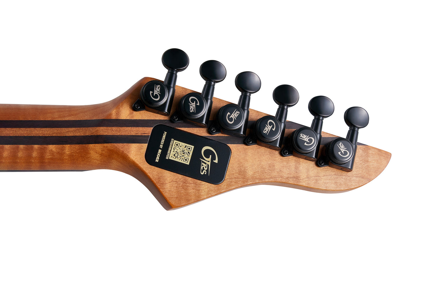 GTRS M810, corps aulne, manche Ʃrable torrƩfiƩ, table loupe de peuplier, touche palissandre, processeur GTRS, natural burst