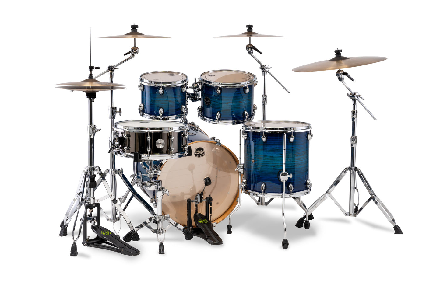Batterie Mapex Armory fusion 5 fƻts, bouleau et Ʃrable, sans accessoires, Blue Wave