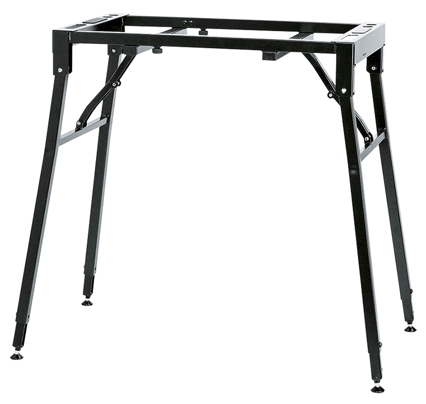 Support clavier style table, en acier, hauteur de 670 mm à 910 mm, poids supporté 80 kg, profondeur 395 mm, 9.3 kg, noir