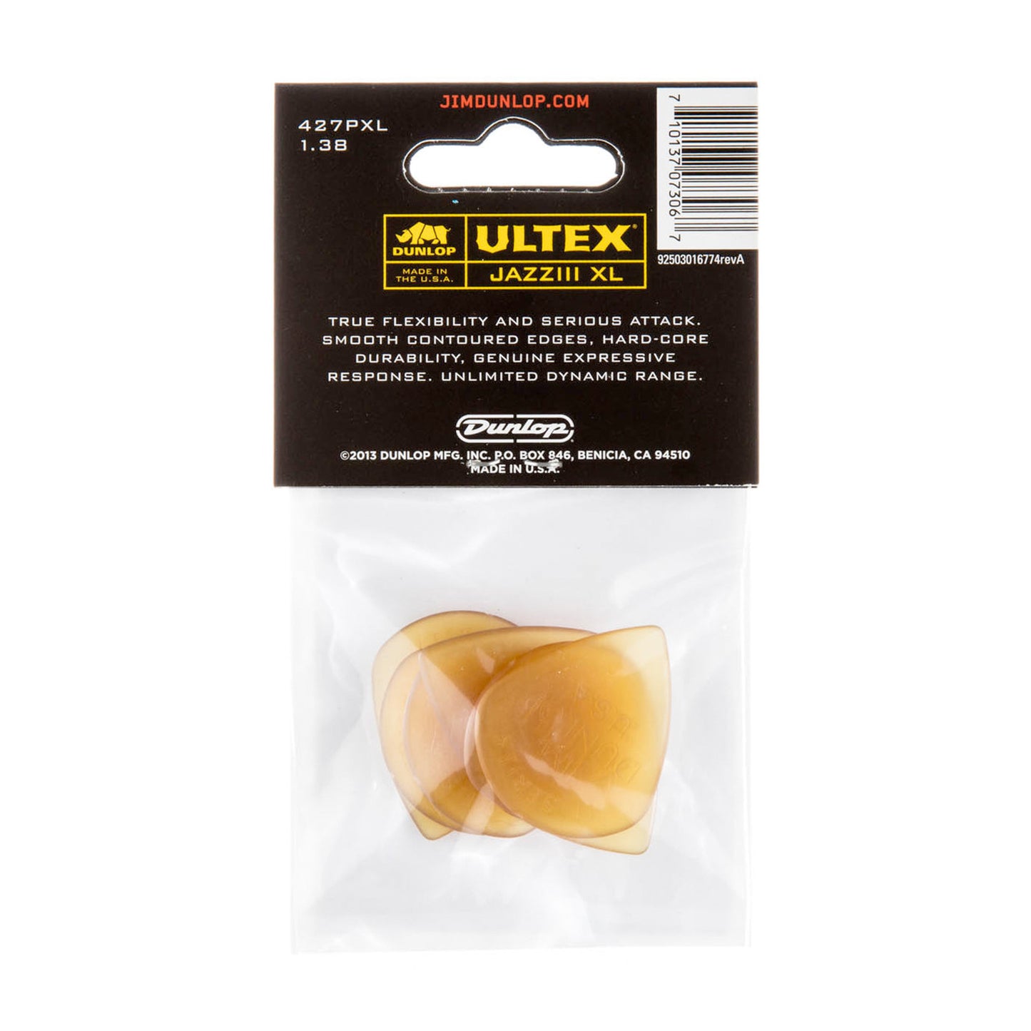 Sachet de 6 médiators Ultex Jazz III XL 138 (translucide)