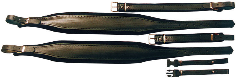 Cuir noir, 120 basses, largeur 80 mm, rembourrƩe de mousse, avec attache dorsale