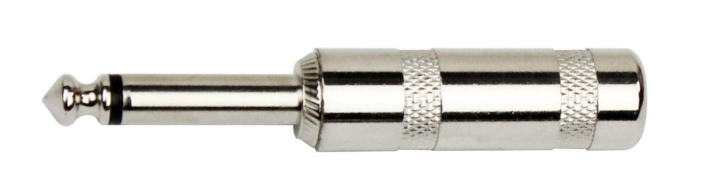 Pack de 2 fiches Jack mâle mono, nickel