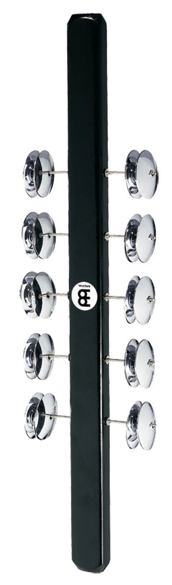 Rocar style moderne, bois d'hƩvƩa, 20 paires de cymbalettes chromƩes, noir