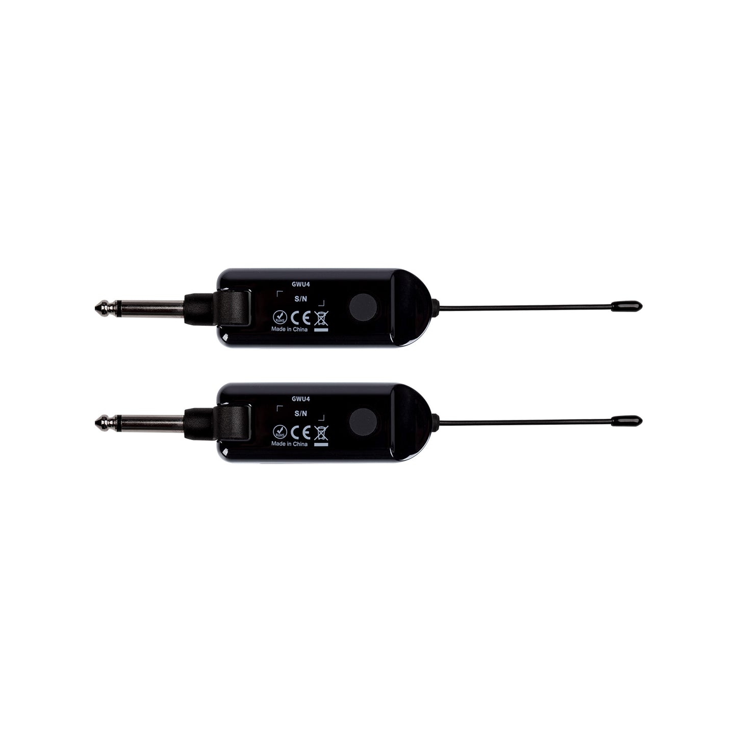 Système sans-fil GTRS GWU4 pour guitare, 4 canaux, émetteur et récepteur rechargeables, bande de fréquences UHF, noir