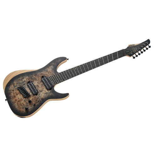 Schecter Reaper 7 Charcoal Burst elektrische gitaar