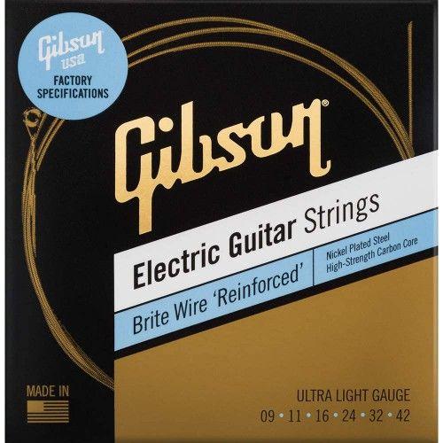 Gibson Brite Wire 'Reinforced' elektrische gitaarsnaren, ultralicht