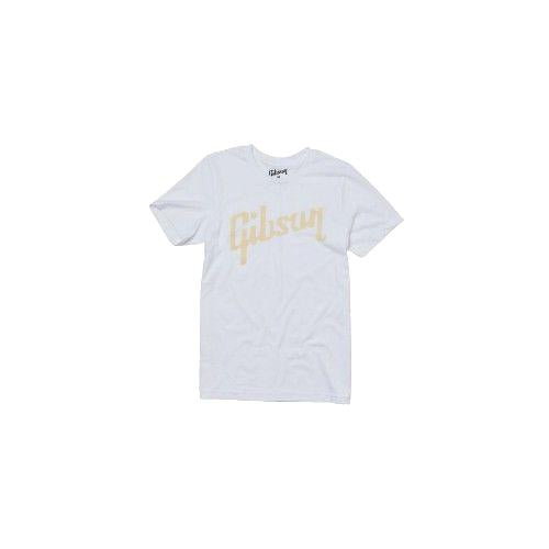 Gibson T-shirt met distressed logo (wit) maat S
