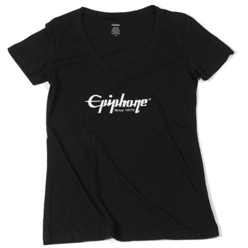 Epiphone Epiphone Logo Dames V-hals T-shirt (Zwart) S