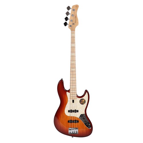 Marcus Miller basgitaar V7 Swamp Ash-4 Tobacco Sunburst Maple