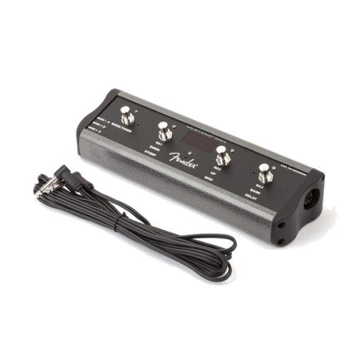 Fender 4-knops voetschakelaar: presets, omhoog, omlaag, snelle toegang, effecten aan/uit of tap tempo met 1/4" jack-aansluiting.