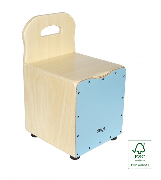 Stagg kindercajon in blauw met rugleuning
