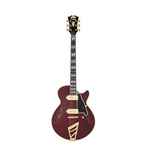 D'ANGELICO Deluxe SS Baritone Satin Trans Wine