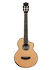 Kala Contour Deluxe volledig massief, glanzend sparrenhout en palissander, bariton-cutaway, geleverd met hoes