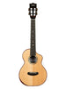Kala Contour Deluxe volledig massief, glanzend sparrenhout en palissander, tenor-cutaway, geleverd met hoes